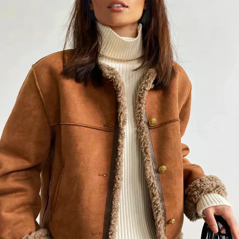 Veste en Laine d'Agneau de Printemps