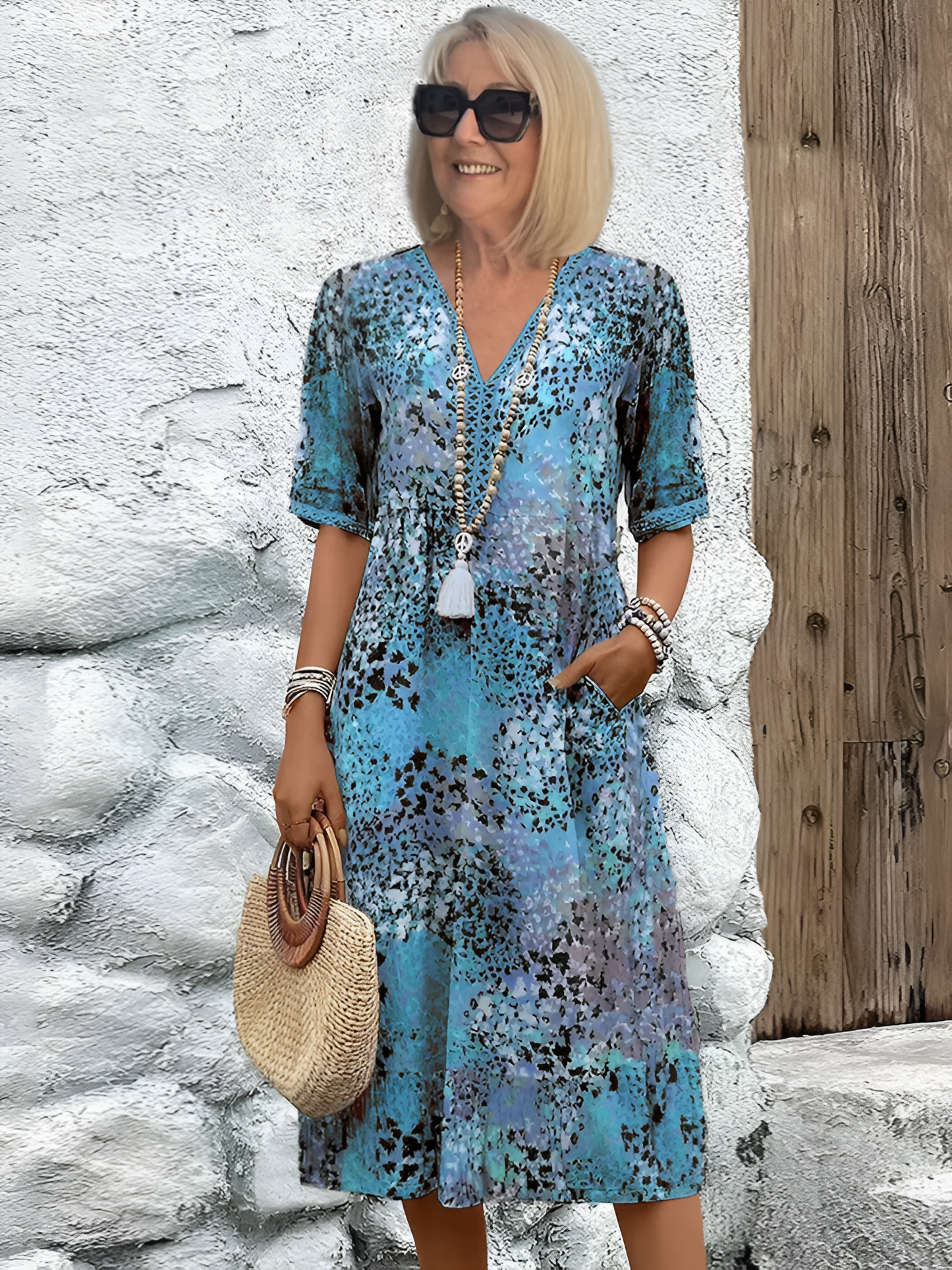 Robe midi vibrante