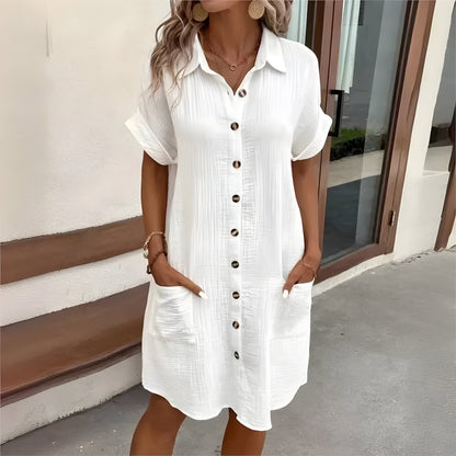 Robe D'été en Coton Avec Col
