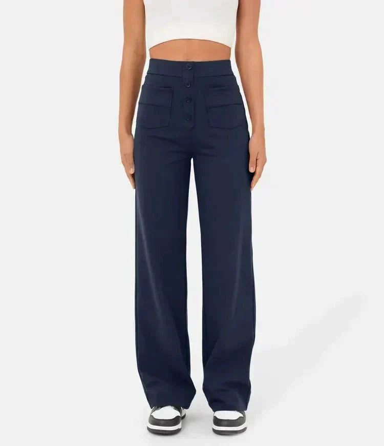 Pantalon Élastique Taille Haute