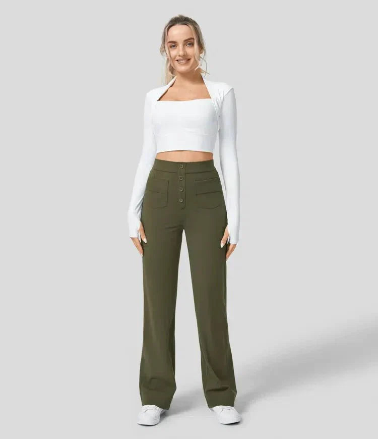 Pantalon Élastique Taille Haute