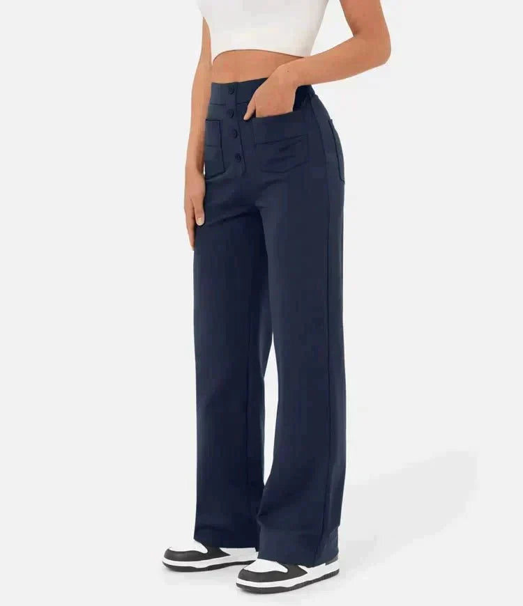 Pantalon Élastique Taille Haute