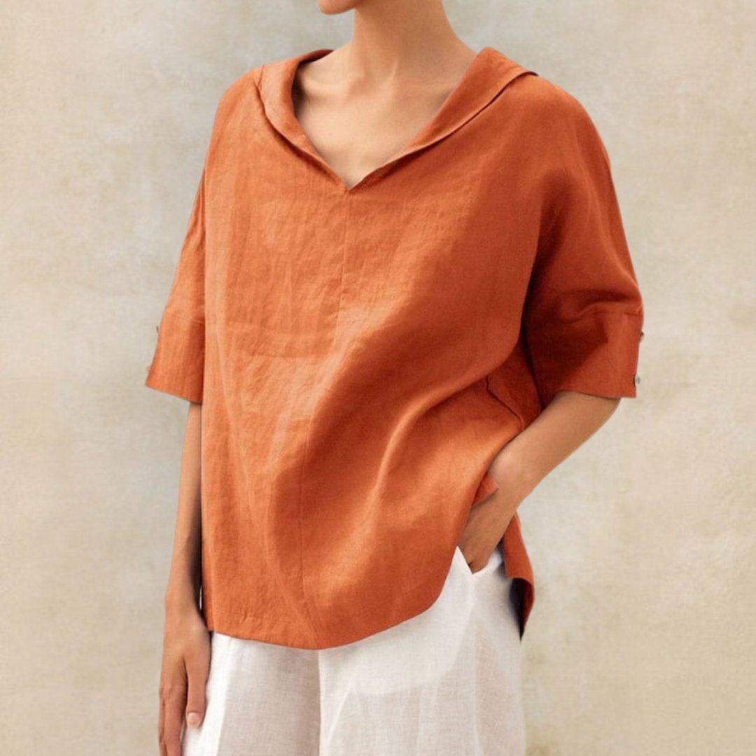 Chemise ample à col en V