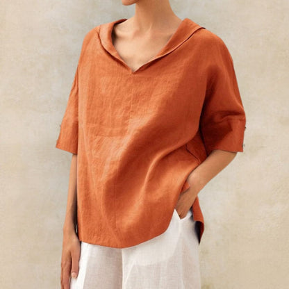 Chemise ample à col en V