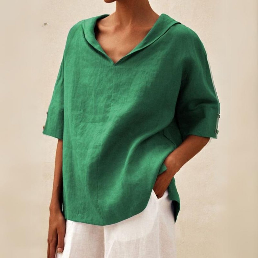 Chemise ample à col en V