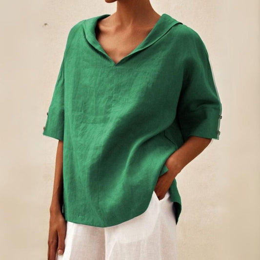 Chemise ample à col en V