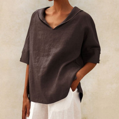 Chemise ample à col en V