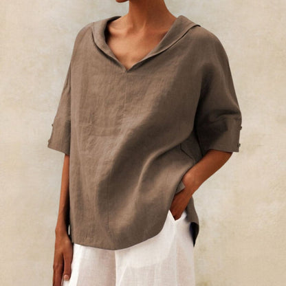 Chemise ample à col en V