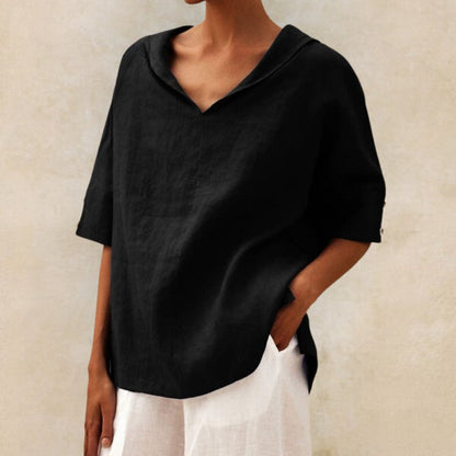 Chemise ample à col en V