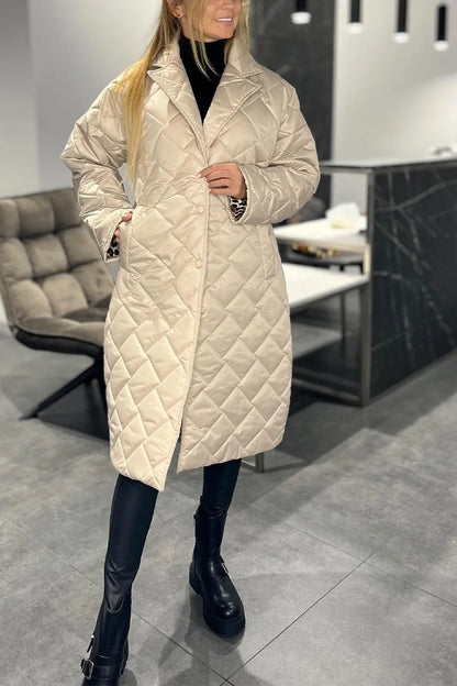 Veste Matelassée Réversible avec Doublure Imprimée Léopard