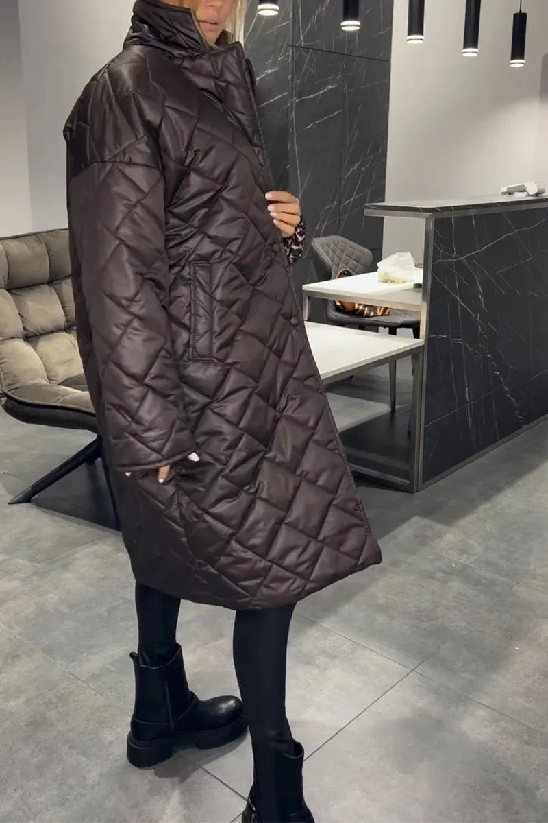 Veste Matelassée Réversible avec Doublure Imprimée Léopard