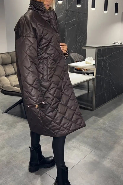 Veste Matelassée Réversible avec Doublure Imprimée Léopard
