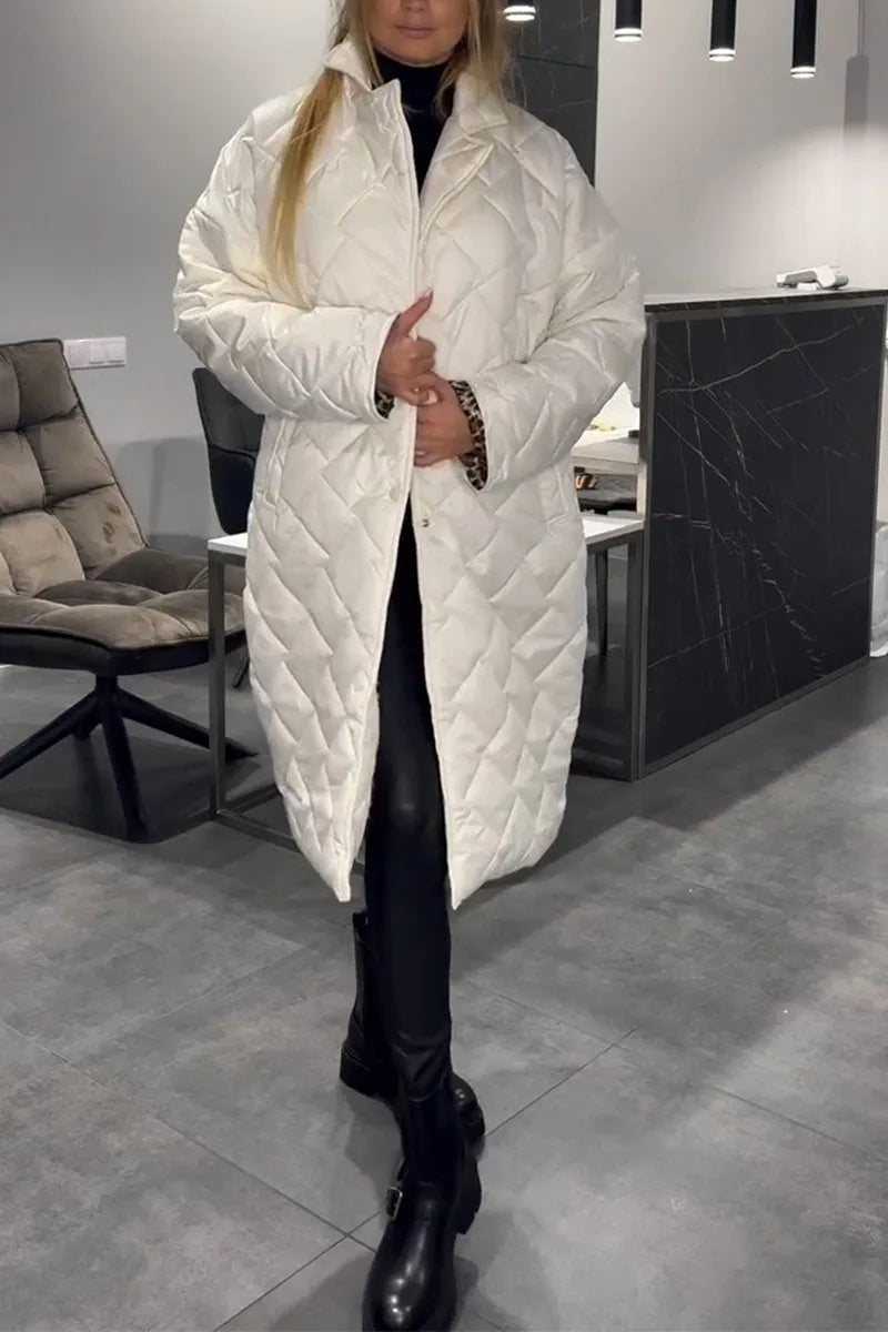 Veste Matelassée Réversible avec Doublure Imprimée Léopard