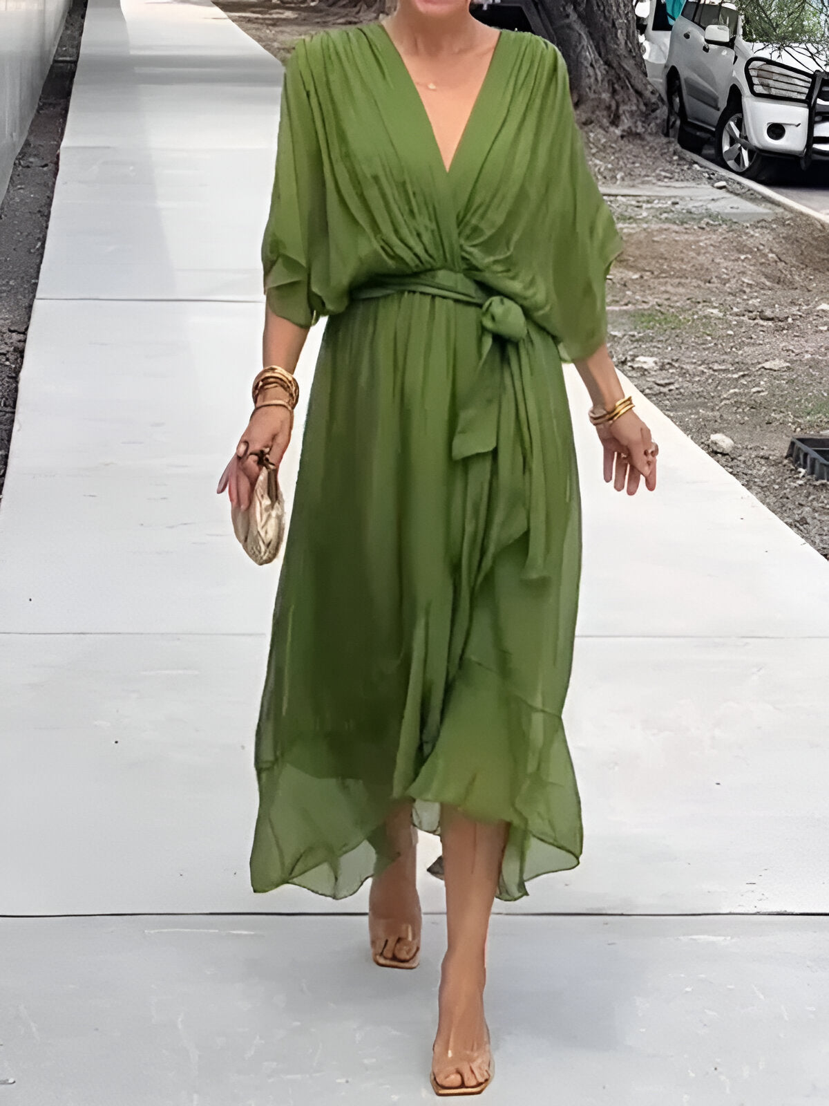 Robe à décolleté en V