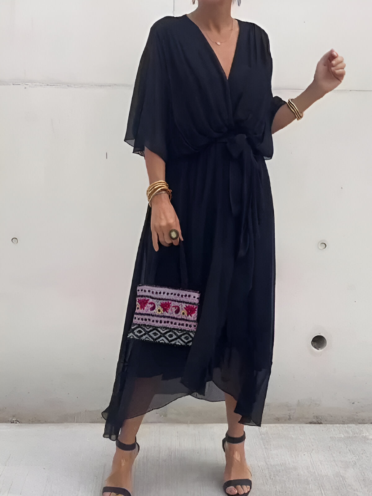 Robe à décolleté en V