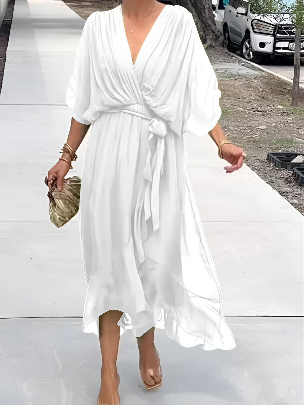 Robe à décolleté en V