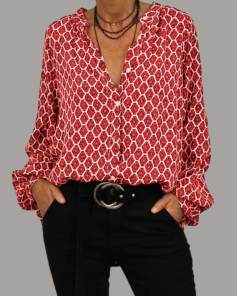 Blouse Classique à Col V