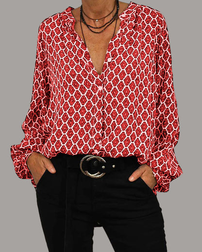 Blouse Classique à Col V