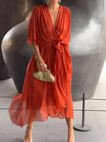 Robe à décolleté en V