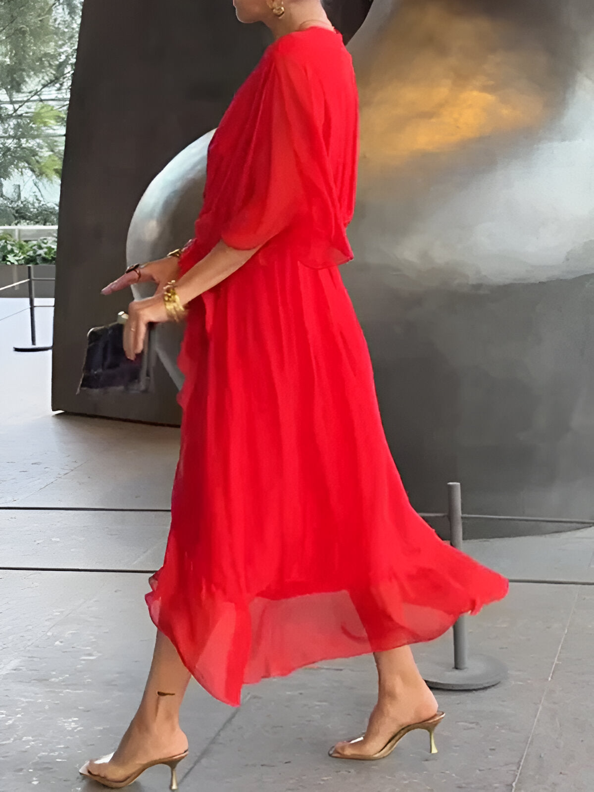 Robe à décolleté en V