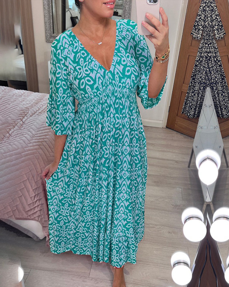Robe Maxi Élégante Avec Imprimé