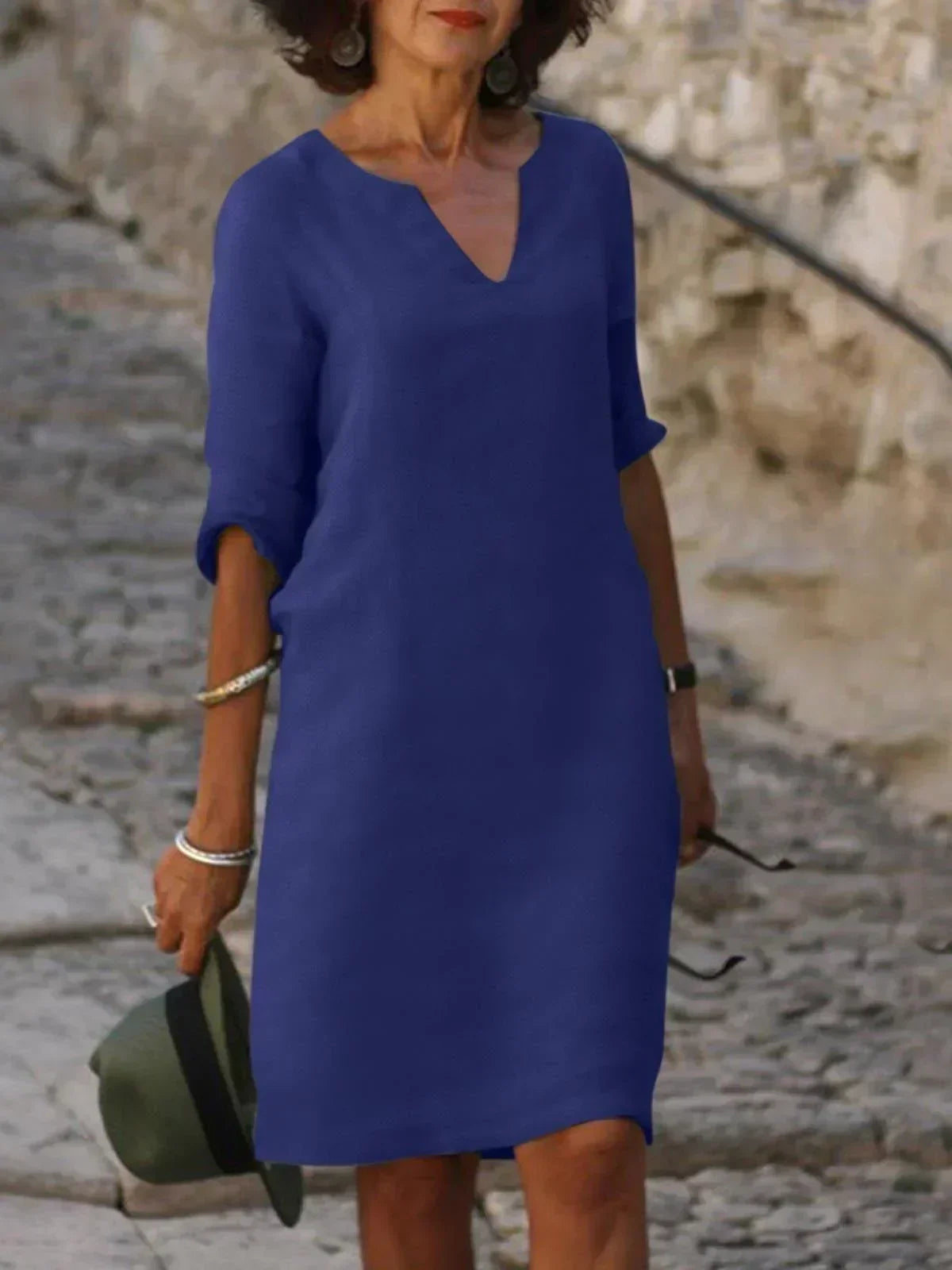 Robe Élégante avec Décolleté en V