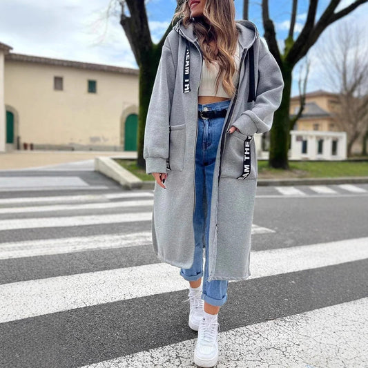 Veste Sweat Longue avec Capuche