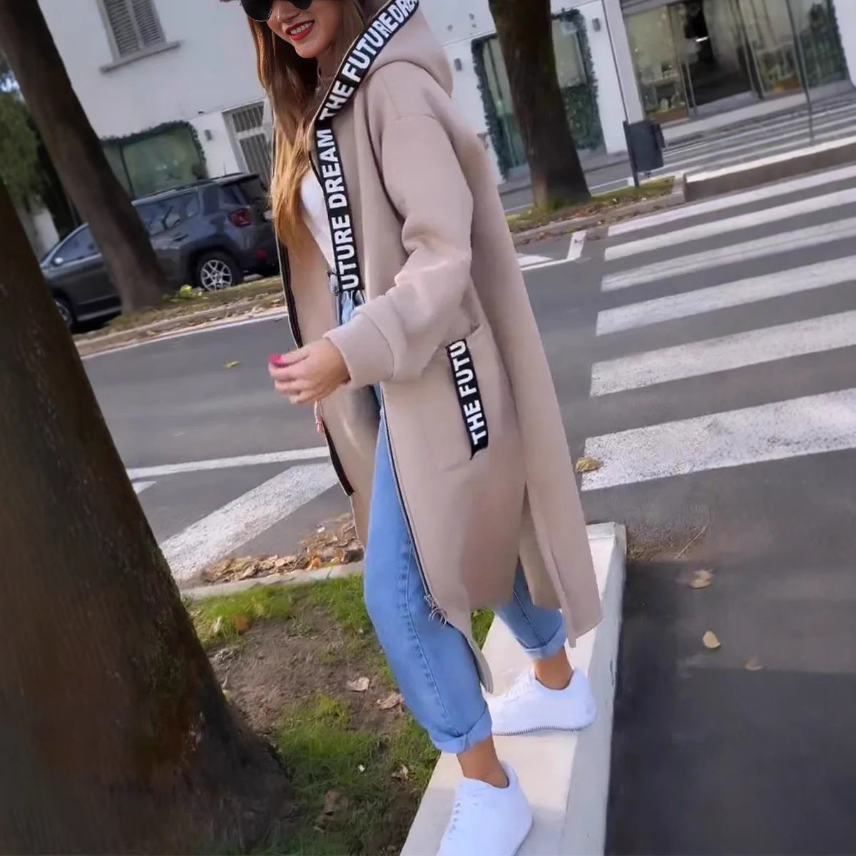 Veste Sweat Longue avec Capuche